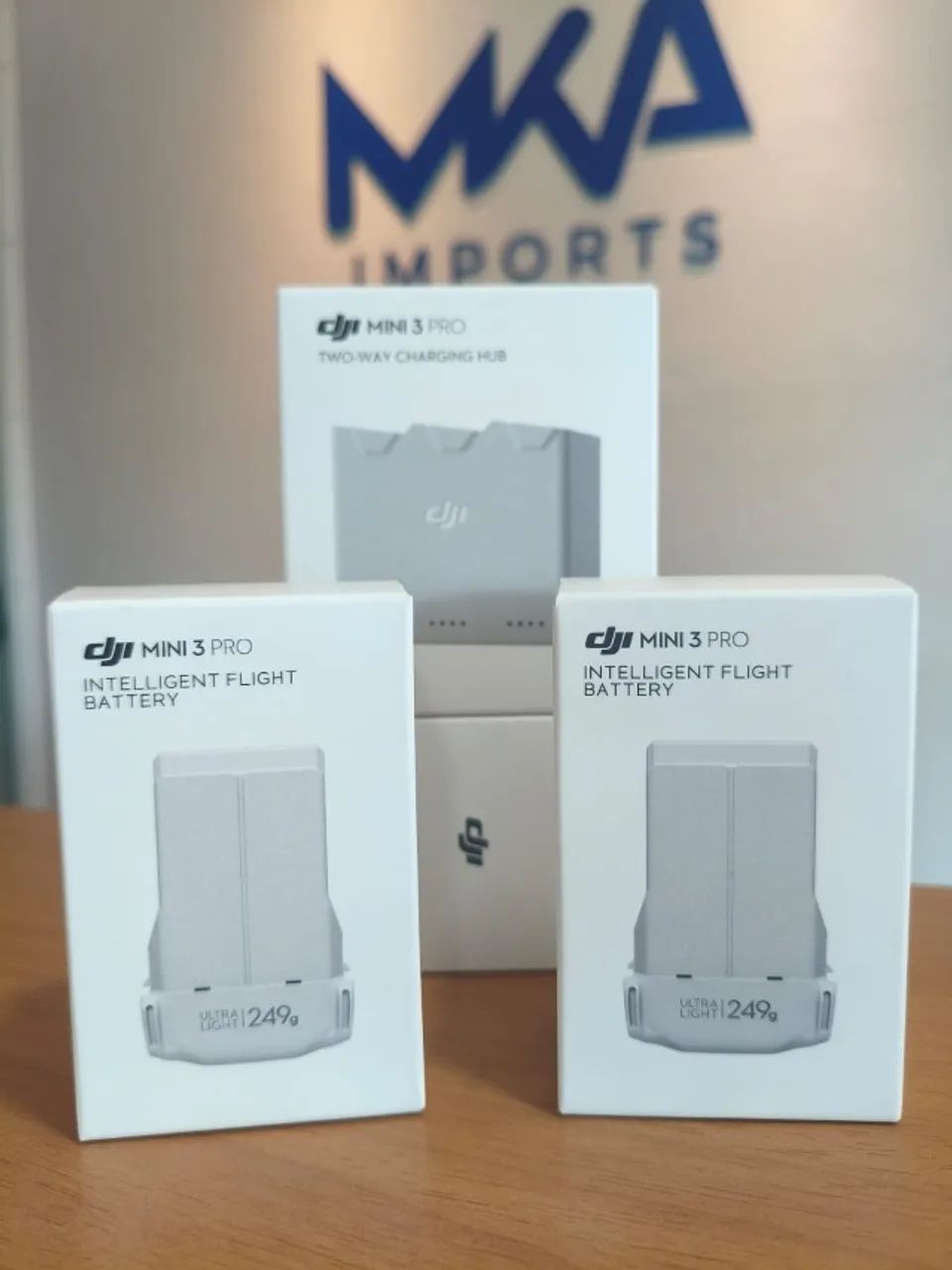 Kit 2 Baterias + Carregador Triplo Para Drone Dji Mini 3 Pro - Mini 4 Pro