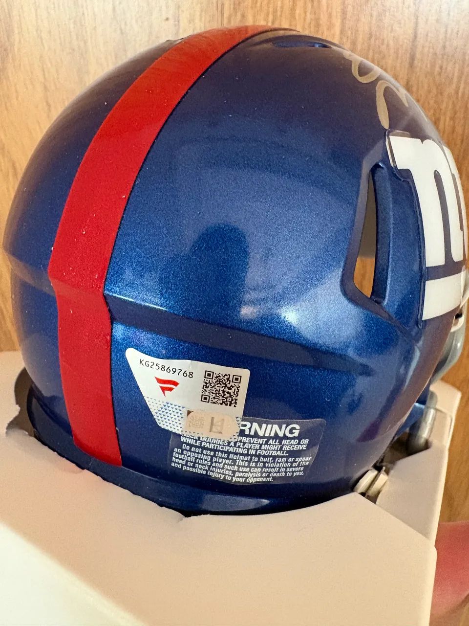Mini Helmet Eli e Peyton Manning com certificado - Foto 3
