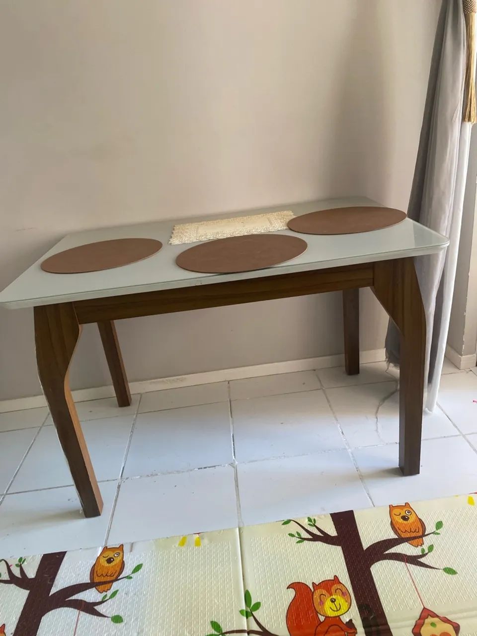 Mesa 1.20 X 80 Retangular com vidro  - Foto 3