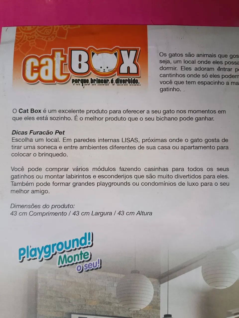 CATBOX Caixa Brinquedo para Gatos - Foto 2