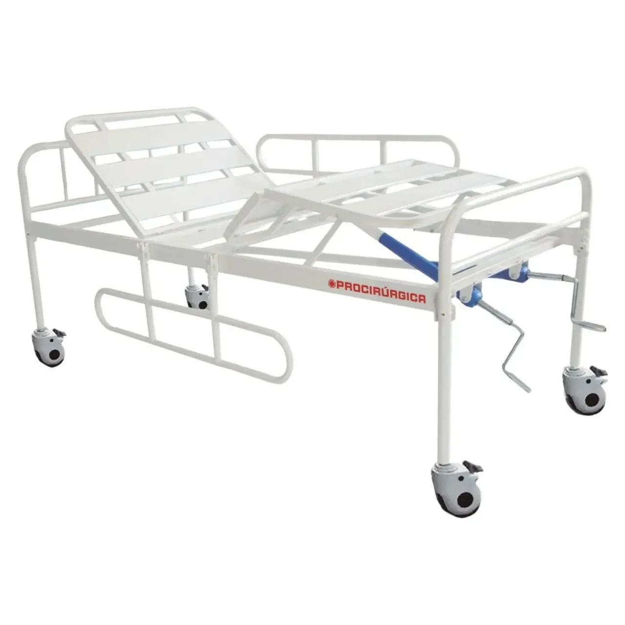 Cama fowler pro2 em chapa c/ grade e rodízio- Procirugica 
