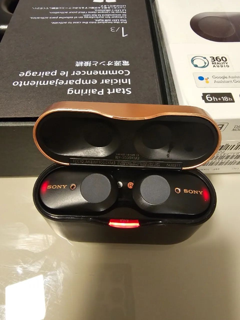 Fone Sony WF-1000XM3 Noise Cancelling - (No estado / Bateria fraca) - Foto 3