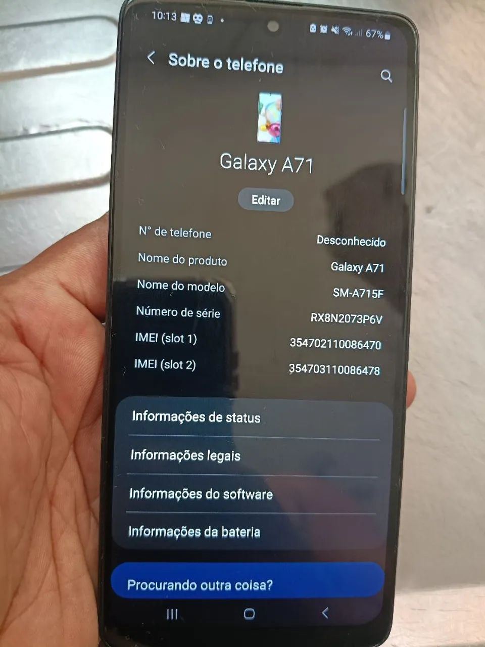 (LEIA 0 ANÚNCIO) SAMSUNG A71 FUNCIONANDO PERFEITAMENTE  - Foto 2