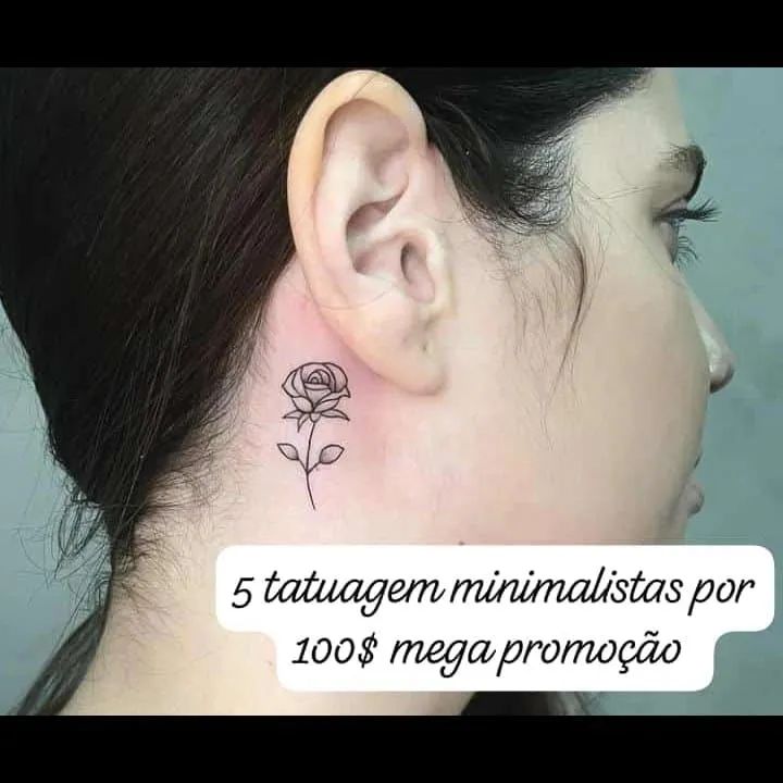 Promoção tattoo 5 tatuagem minimalistas por 100$ 
