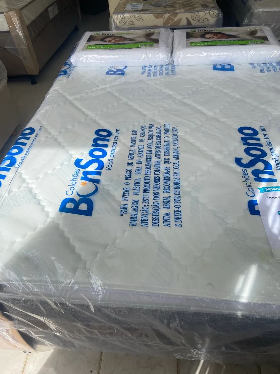 CAMA BOX CASAL 10cm DE ESPUMA - Foto 3