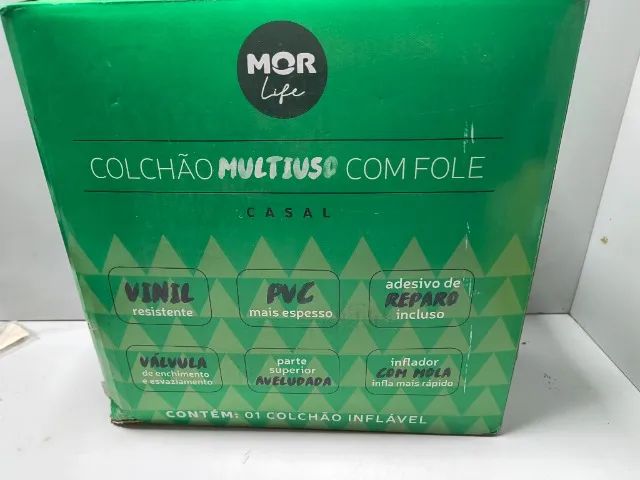 Lote 011 Colchao Inflavel Multiuso Com Fole Casal 1.91x1.37x22 Mor Life - Foto 2
