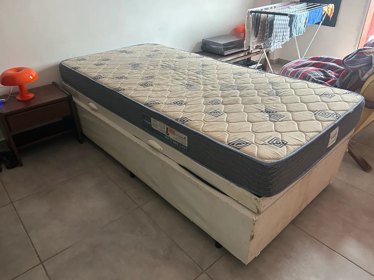 Cama box baú solteiro com colchão  - Foto 4