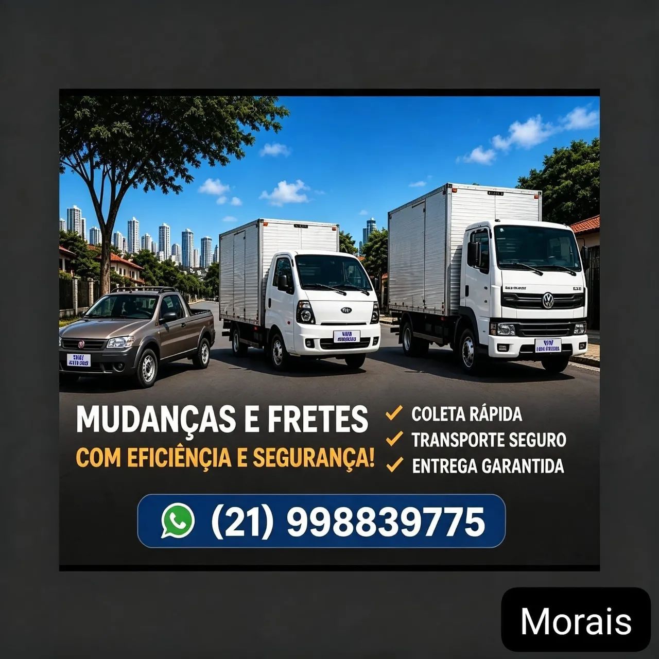 Fretes Mudanças, Temos Picape, kia bongo baú e Caminhão 3/4 Baú