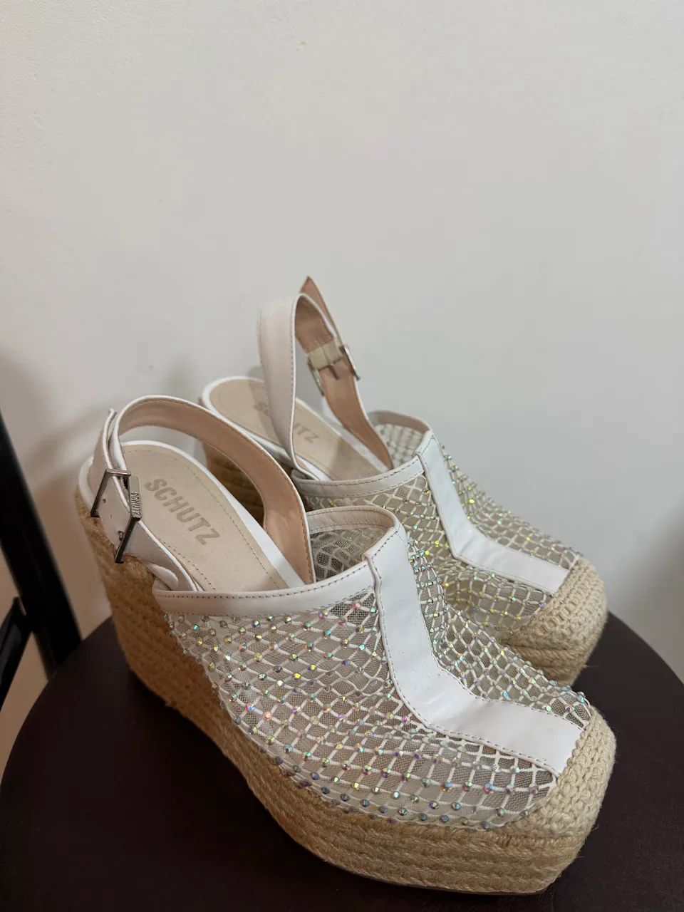 tamanco schutz trançado strass 36 - Foto 2