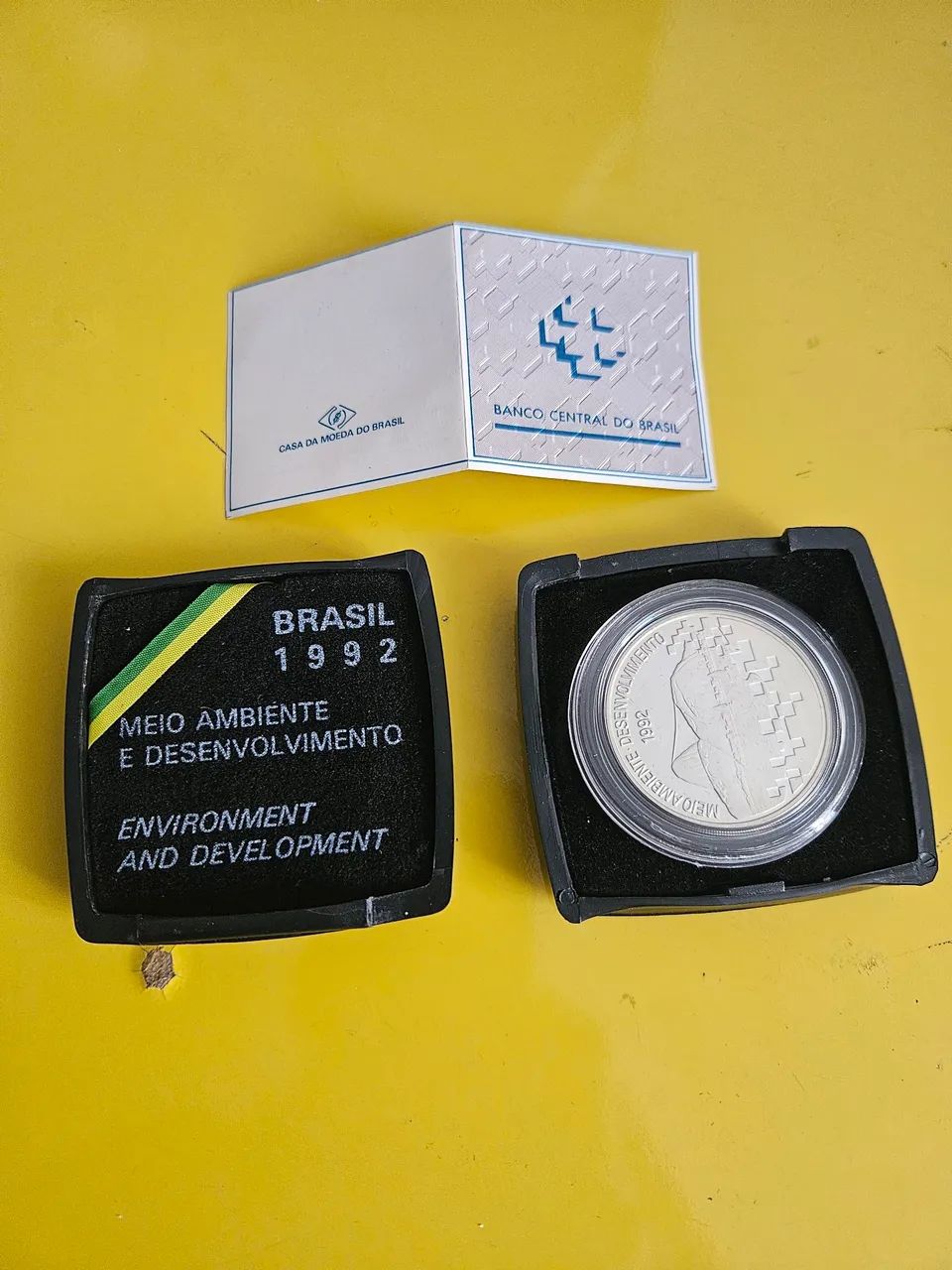 Moeda comemorativa Eco 1992 prata 925 - Foto 3