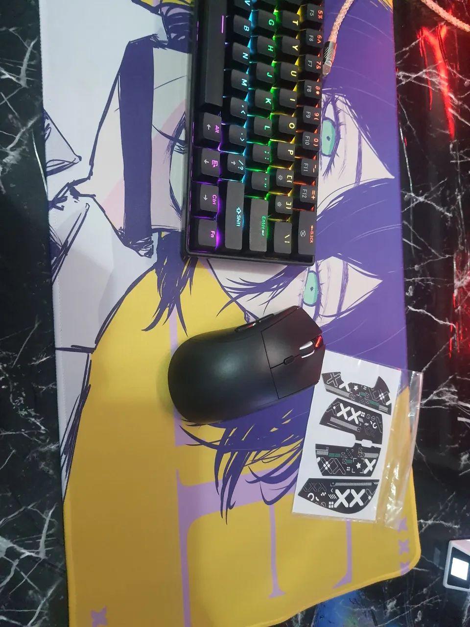 Kit teclado mouse barato e mouse pad - Foto 2
