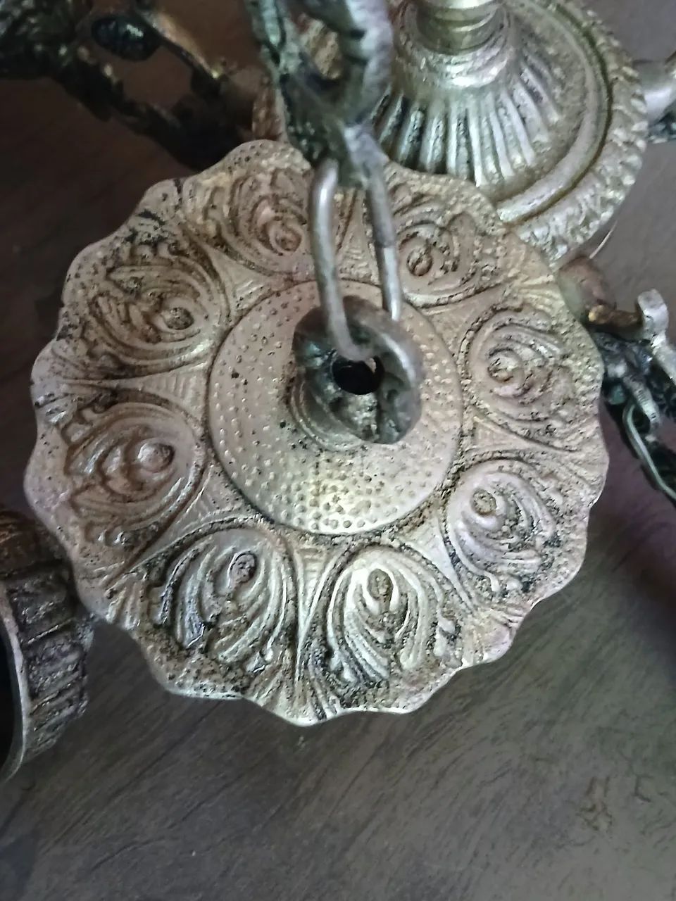 Lustres 5 braços bronze antigo  !! - Foto 3