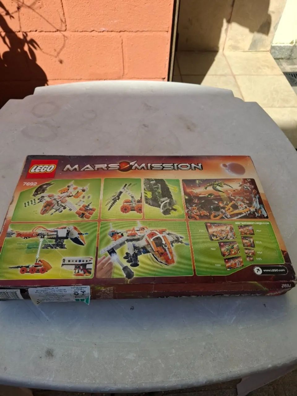  MARS MISSION Nave espacial Lego 7-14, 7692, caixa fechada com marcas de guardada, amassad