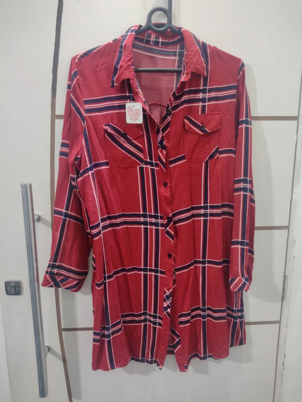 Camisa feminina xadrez Tam 40