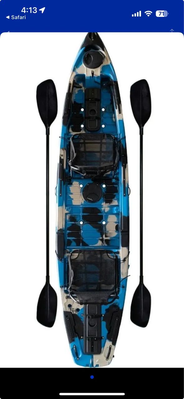 Caiaque Hidro2eko Caiman 135 Duo - Azul Camuflado - Foto 2