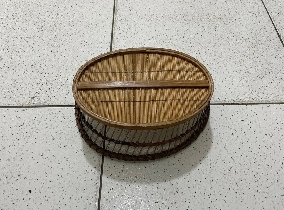 Cesto de Bambu Oval para Decoração - Foto 2