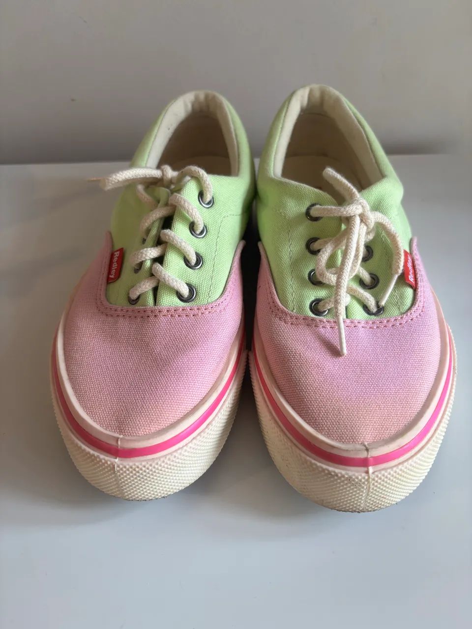 Tênis Redley rosa e verde limão - Foto 3