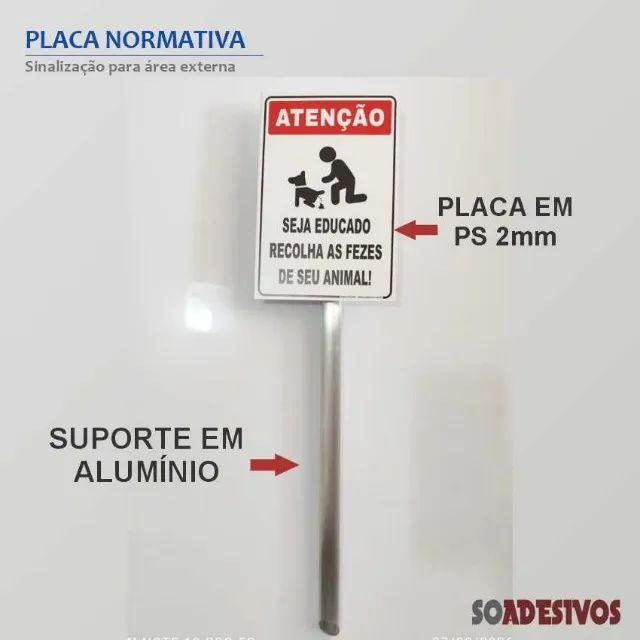 PLACA COM SUPORTE PARA JARDIM. - Foto 3