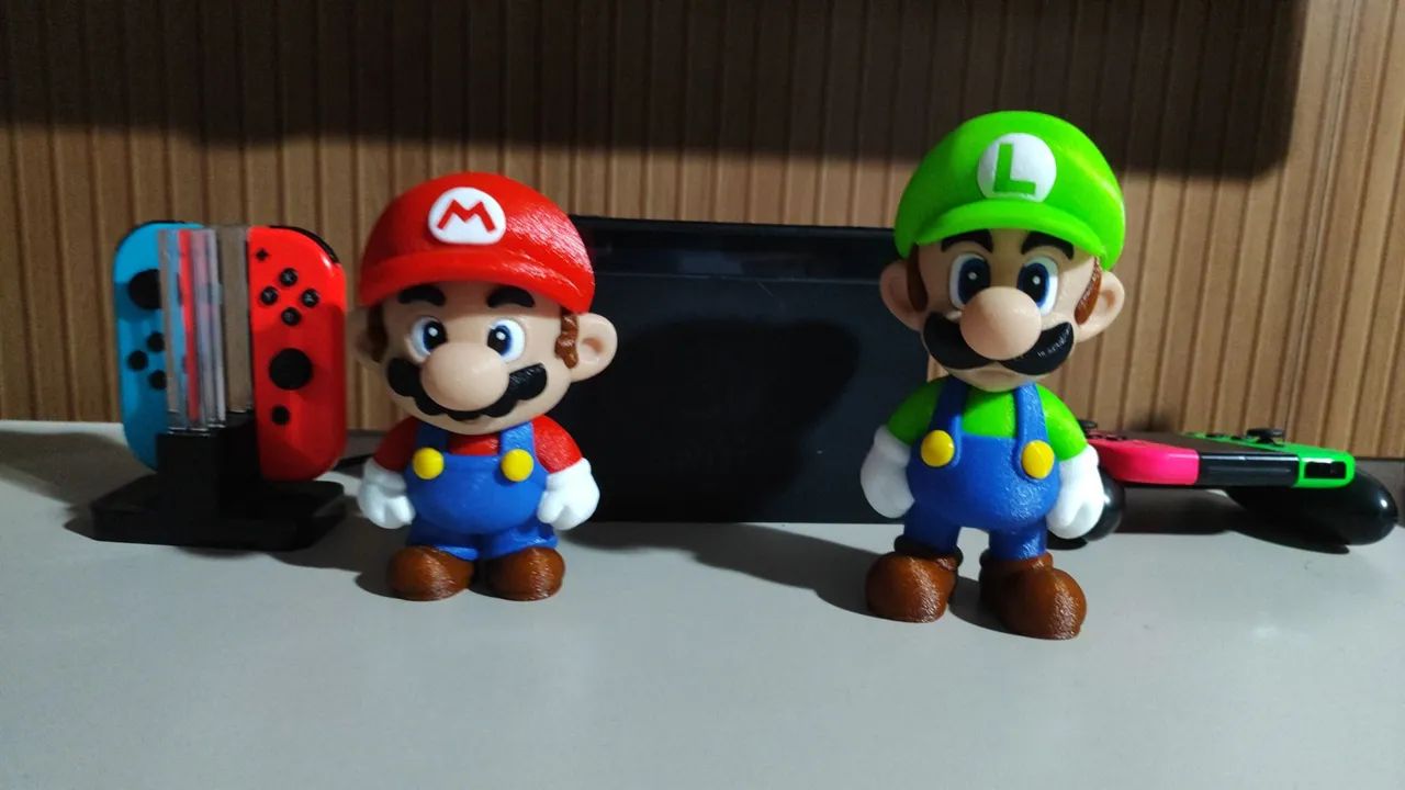 Boneco Mario e Luigi Impressão 3D