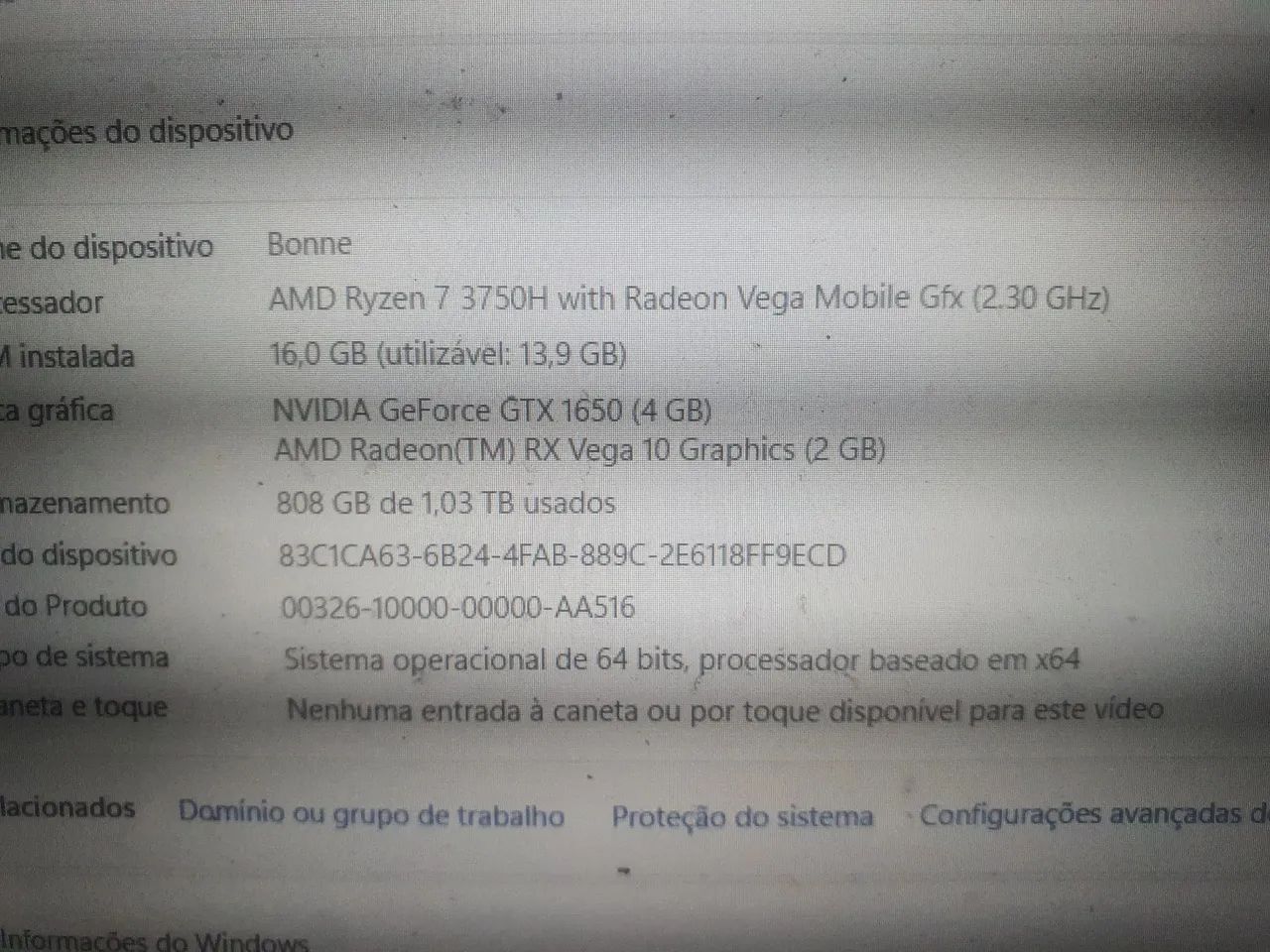 Notbook Nitro 5 Ryzen 7 3750h  - Foto 5