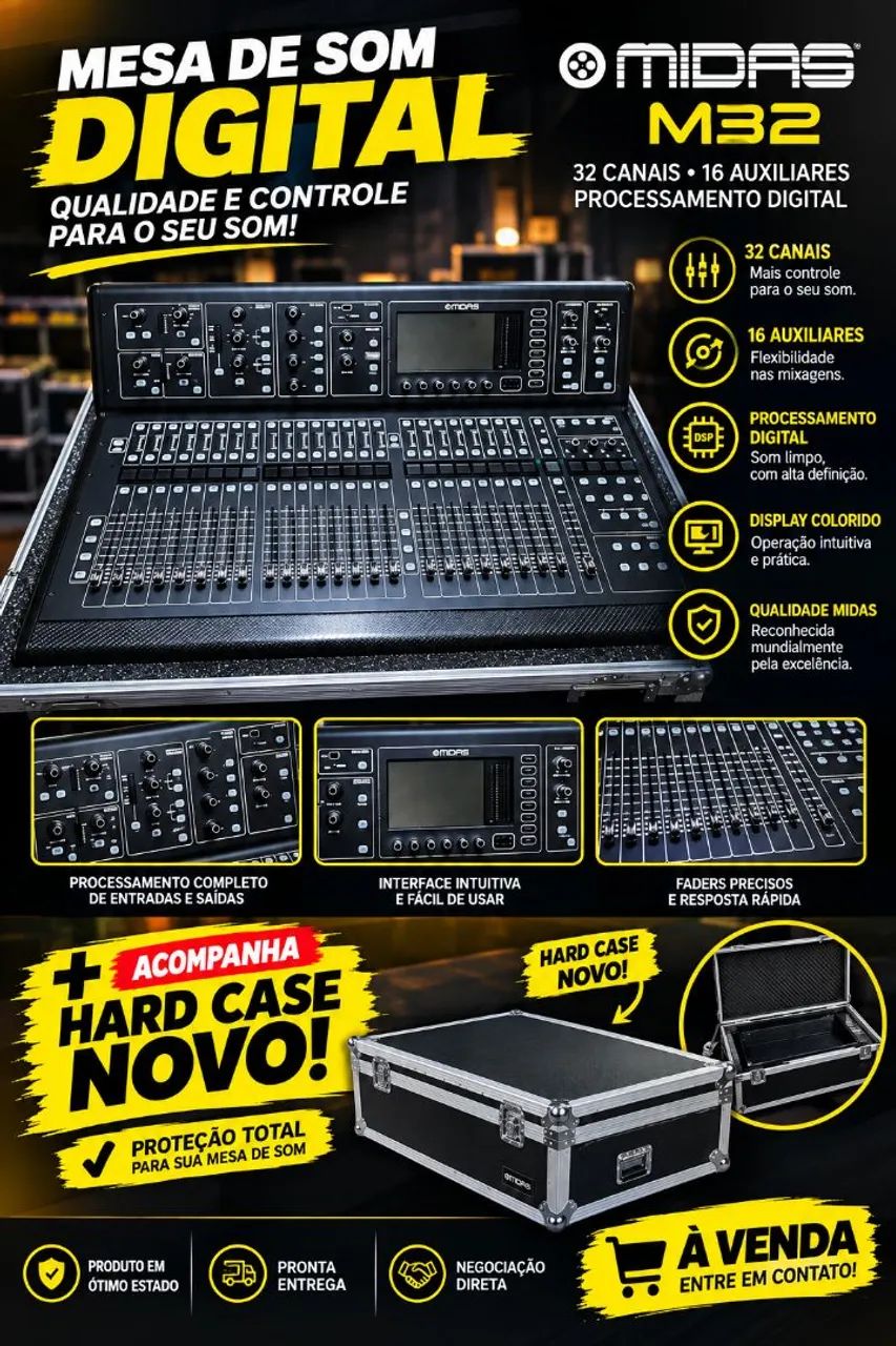 Mesa digital profissional MIDAS M32