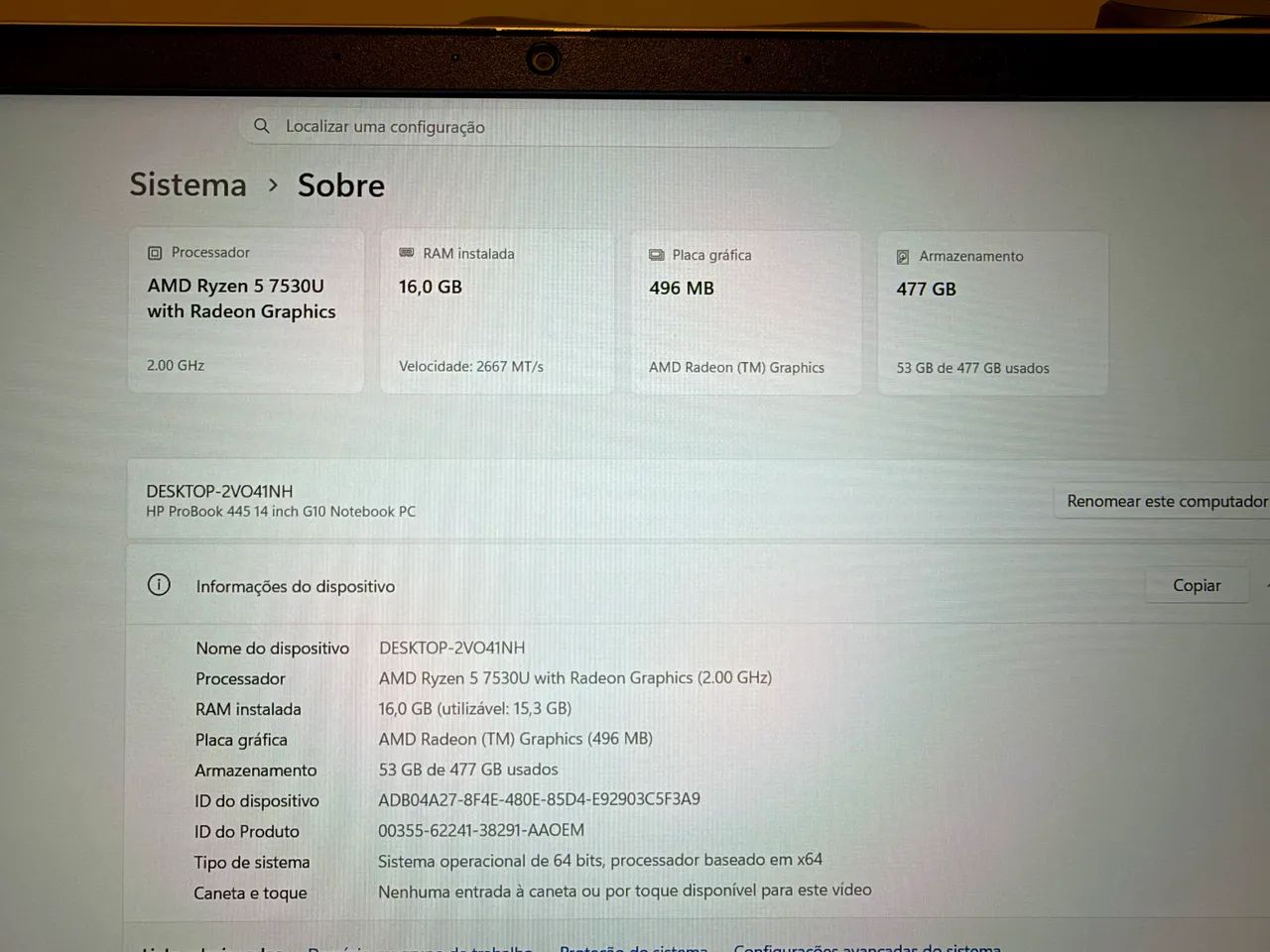 Notebook HP Probook 445 G10 - Oportunidade! - Foto 2