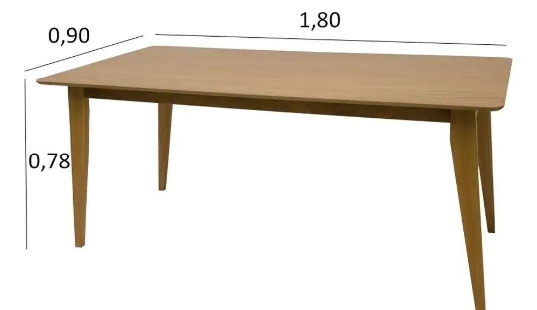 Mesa MDF 6 lugares 