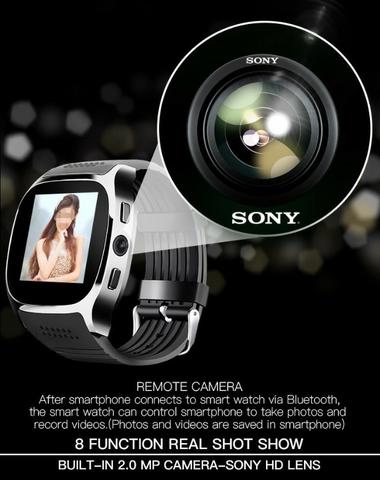 Relógio Celular smartwatch pega ( chip ) e cartão de memoria câmera Sony - Foto 2