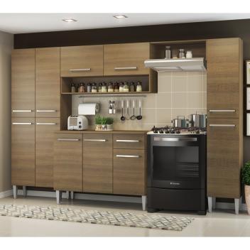Cozinha Completa Madesa Emilly com Armário e Balcão Rustic - Foto 2