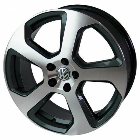 Roda aro 17 VW Golf Preta com diamantado 5X100 jogo novo
