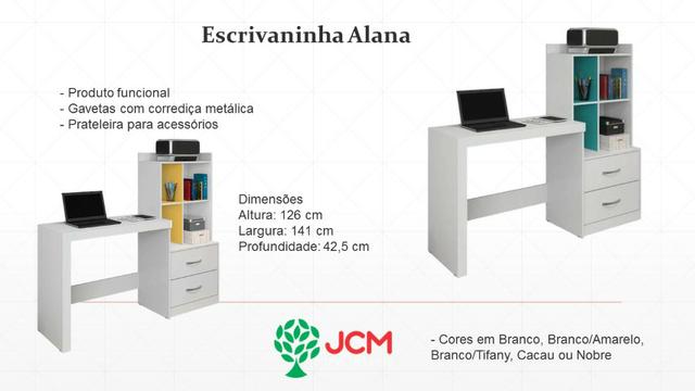 Em estoque, confira modelos! Wpp na descrição! Escrivaninha Alana - Foto 6