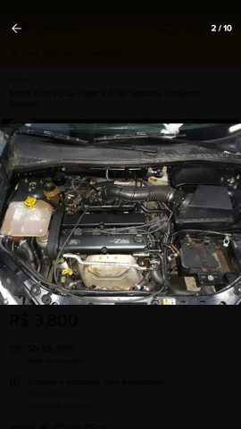 Motor zetec 2.0 16v gasolina