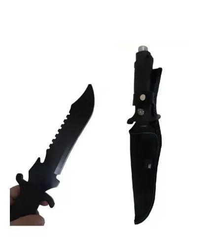 Faca rambo caça pesca Militar Tática Esportiva luatek SLK-A71 31 cm - Foto 2