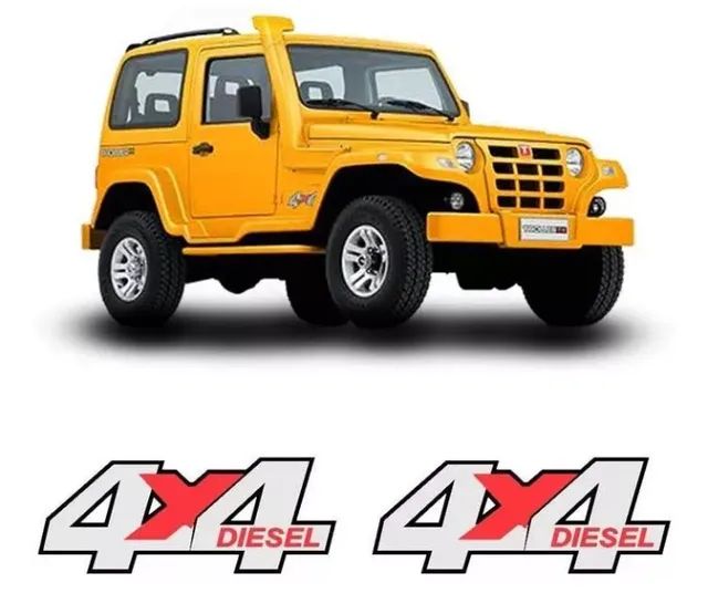 Par Adesivo 4x4 Jeep Troller 