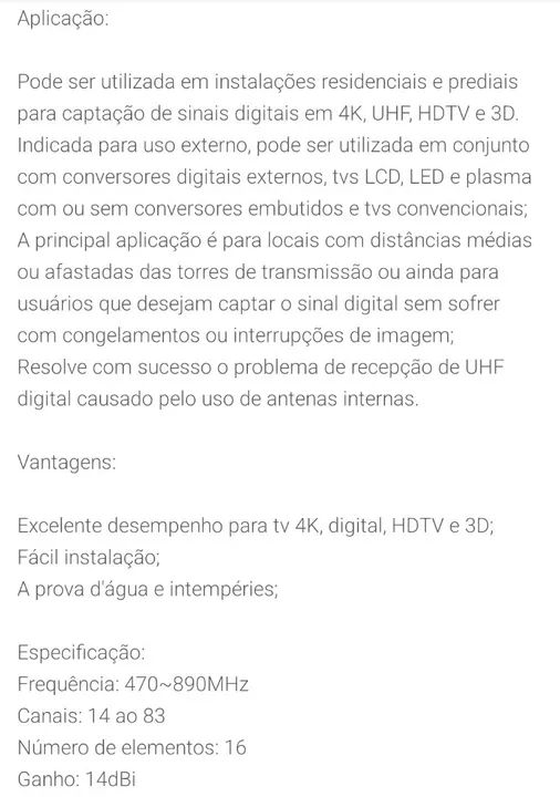 Antena Digital Externa HDTV - Log-16C - Foto 5