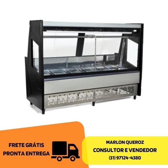 Balcão de Açougue Polar 2 metros Preto 127v Novo