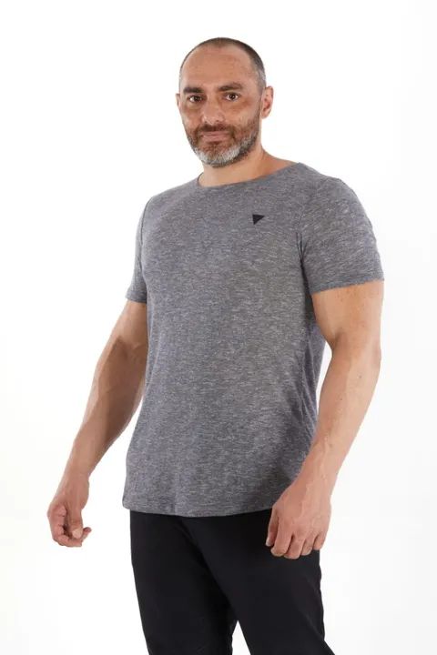 Camiseta Básica Unisex Rebell Cinza - Foto 4