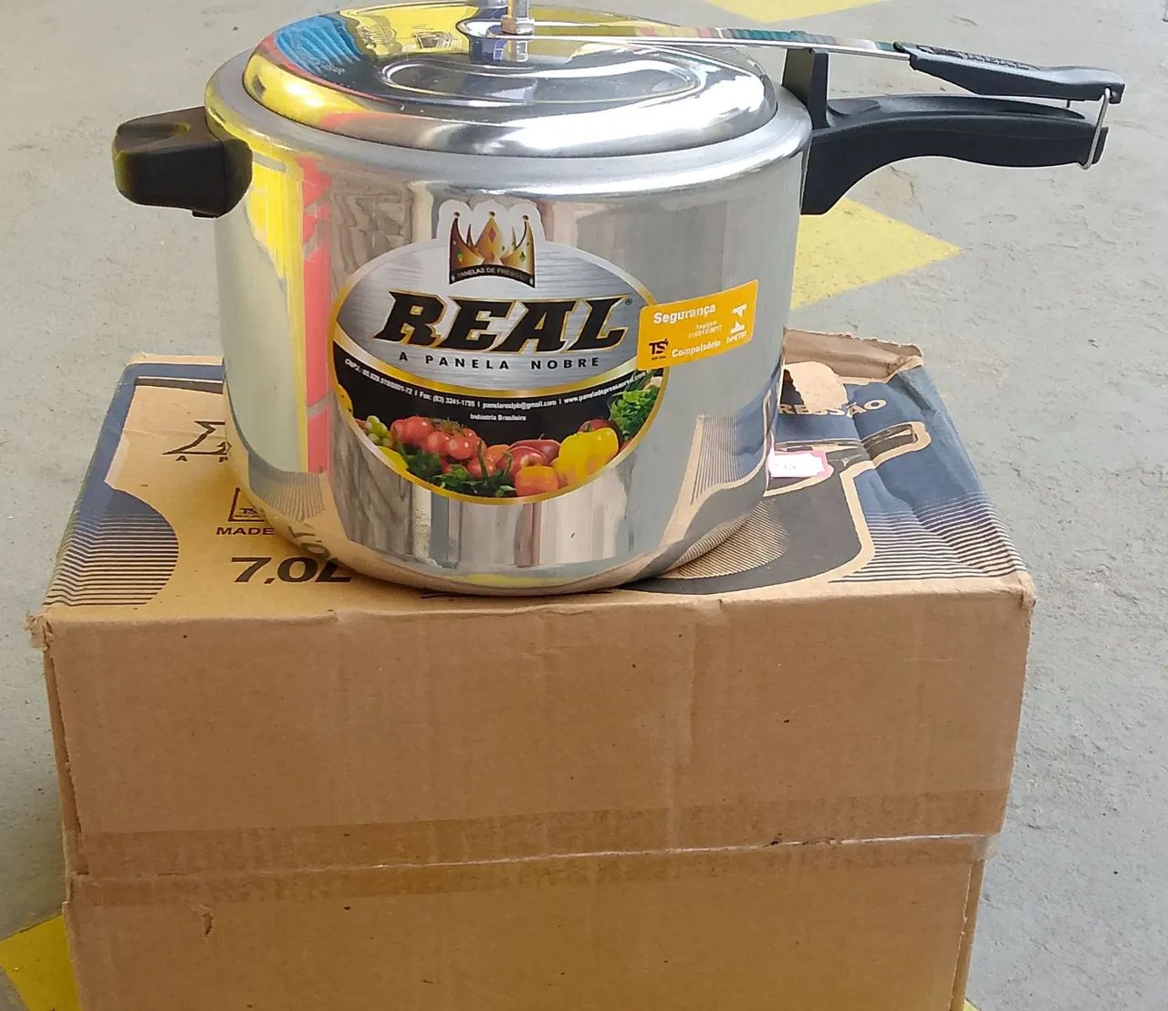 Panela de Pressão Real 7L - Nova - Foto 2