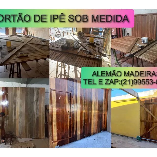 PORTÃO DE MADEIRA IPÊ  - Foto 2