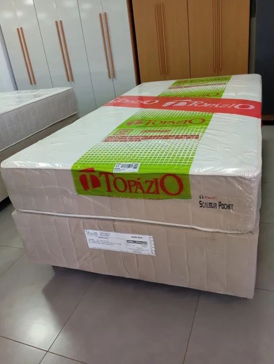 cama box solteiro molas ensacadas topazio - Foto 2