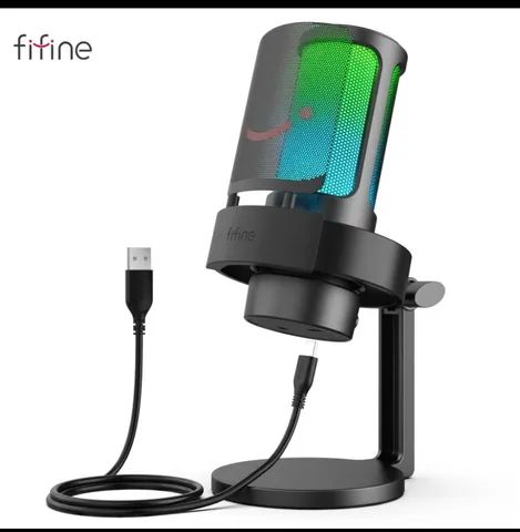 Microfone USB Fifine A8 Condensador Cardioide para Streaming, Jogos e Podcasts