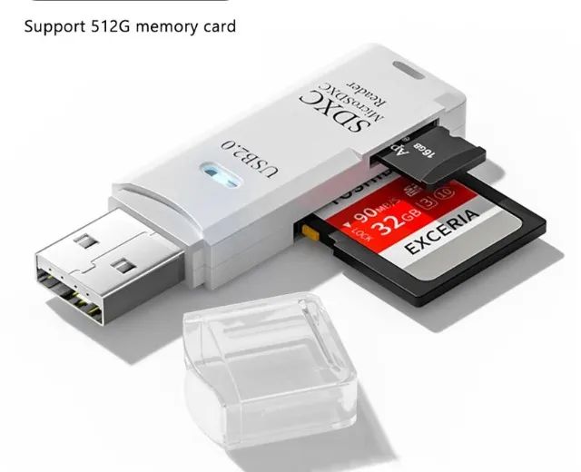 Leitor De Cartão Memoria Usb Adaptador Micro Sd / Sdxc  Arduino Automação COD-AP182  