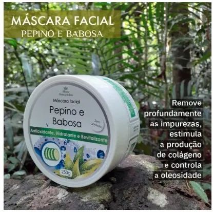 Mascara Facial Pepino E Babosa 250g Vegano Flora Promoç 036 - Foto 2