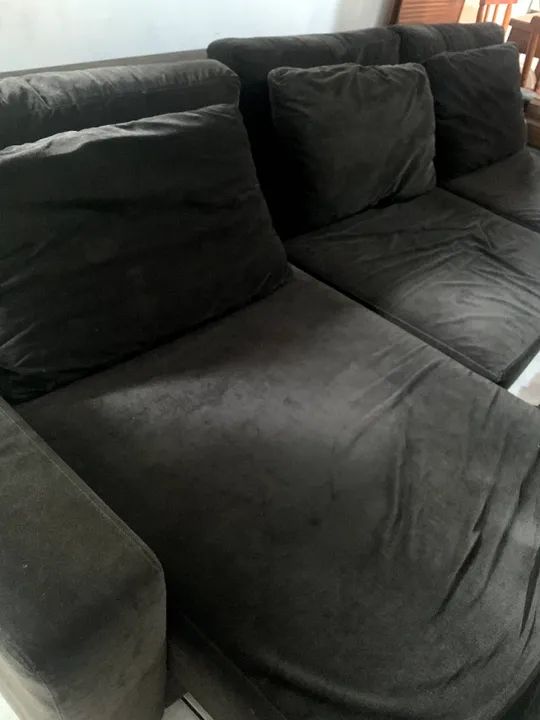 Lindo Sofá Preto 3 lugares - Foto 2