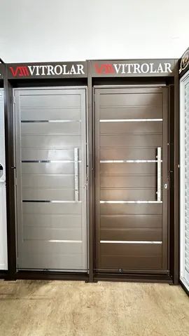 Portas Lambril Galvanizada 85x215 com puxador 