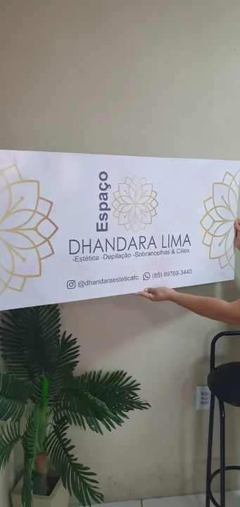 Placa de PVC com sua logomarca para fachada de loja