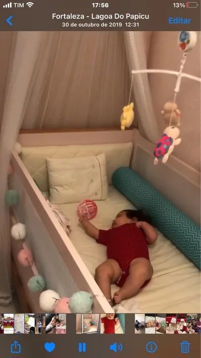 berço/mini-cama Canção de Ninar com colchão - Foto 5