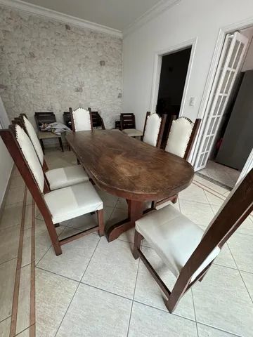 Mesa com 6 Cadeiras de Madeira Maciça Super Nova - Foto 2