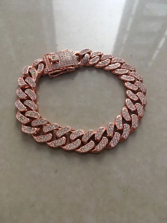 Pulseira dourada 20cm cravejado em zircônia  - Foto 5