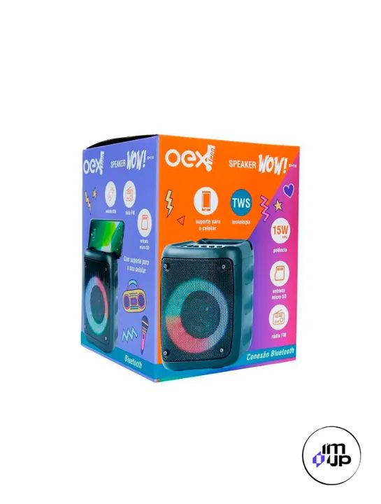 Caixa de Som Bluetooth Speaker WOW Preta SP110 - Oex  cod: 3317 - Foto 4